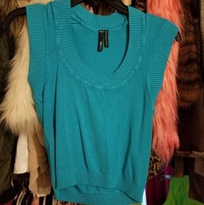 Blue sweater crop top